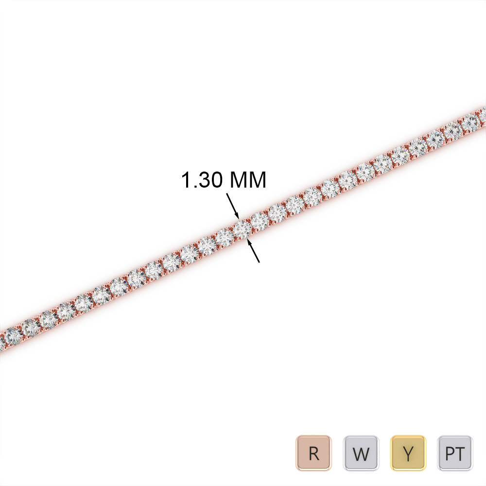 Round Cut Diamond Bracelet 0707