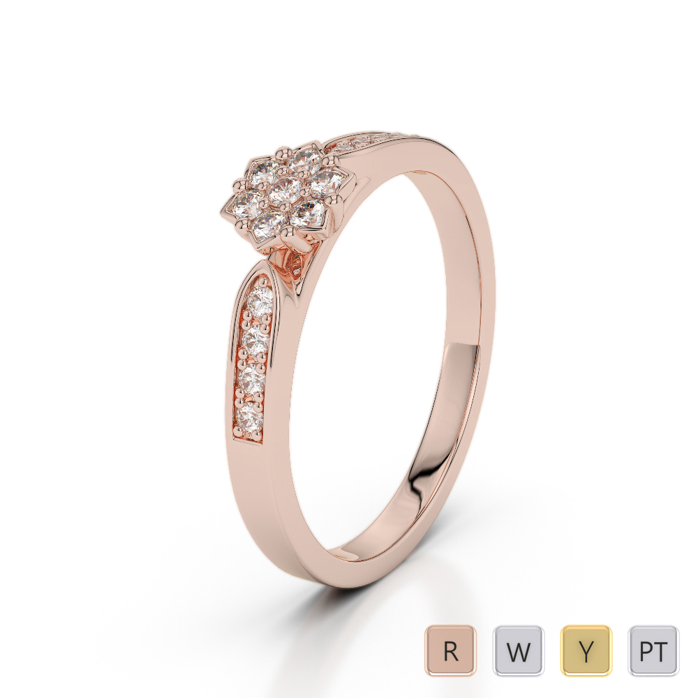 Round Cut Diamond Engagement Ring 0224