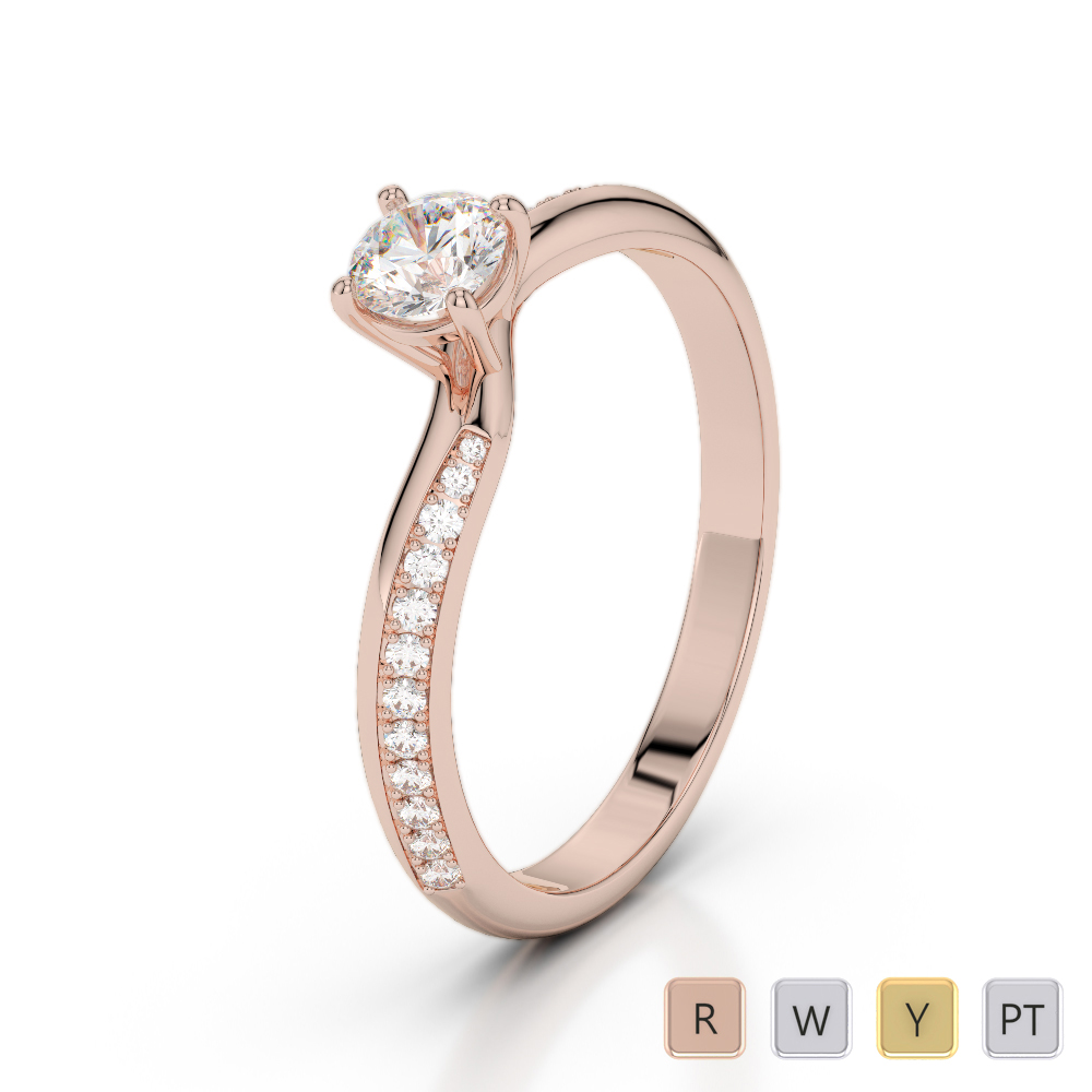 Round Cut Diamond Engagement Ring 0266 Round Cut Diamond Engagement Ring 0266