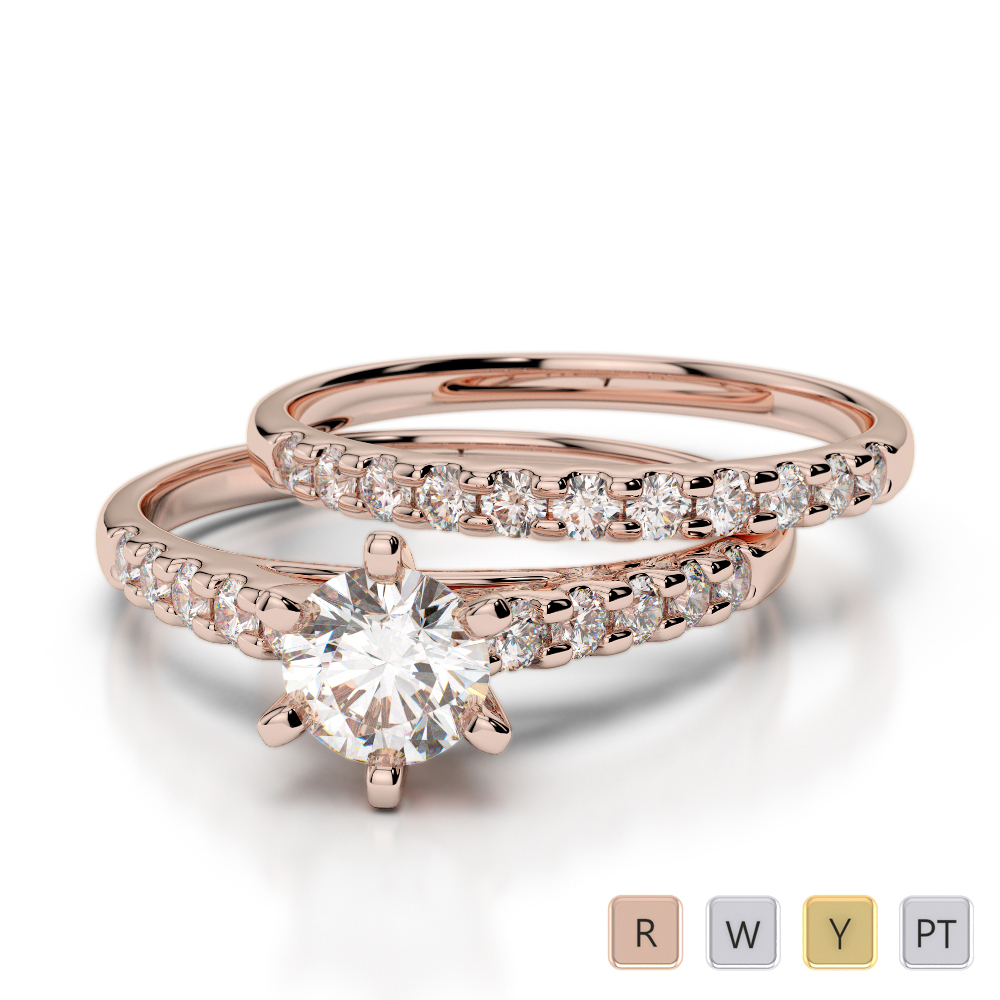 Claw Set Diamond Bridal Set Ring 0308