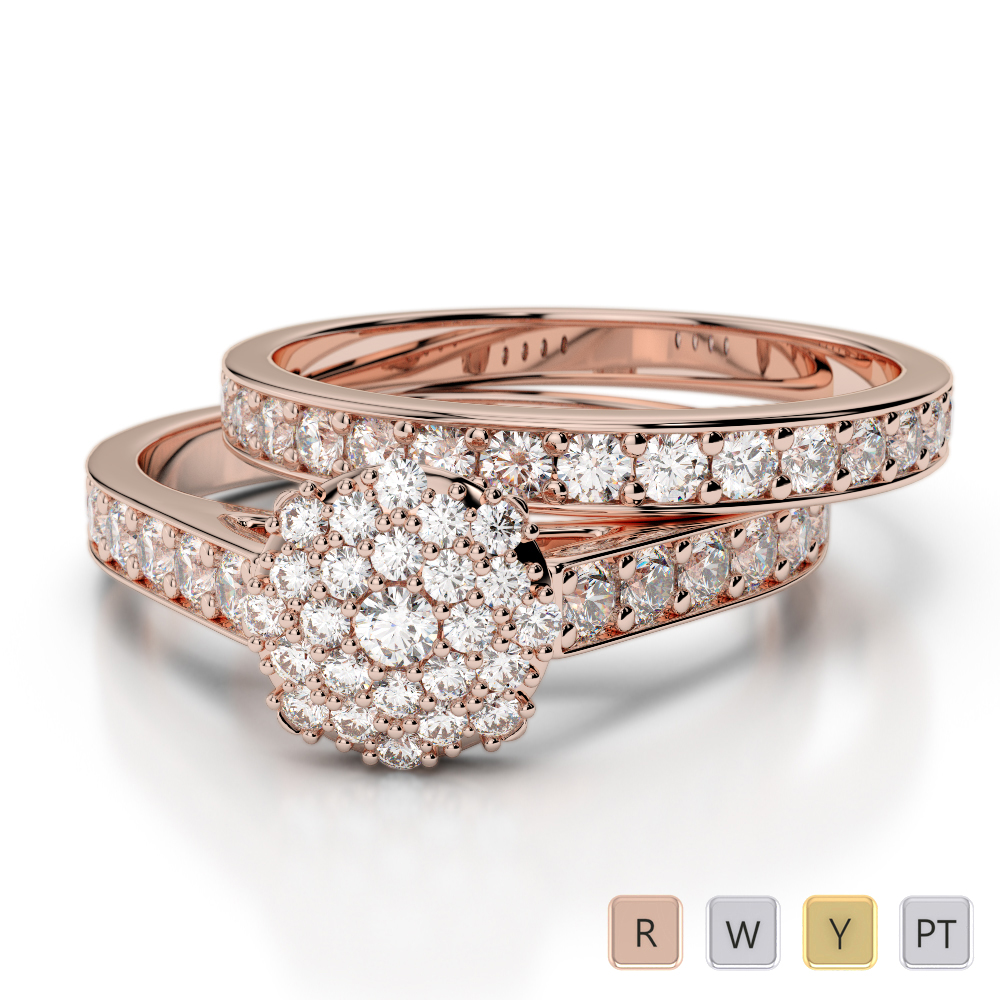 Pave Set Diamond Bridal Set Ring 0319