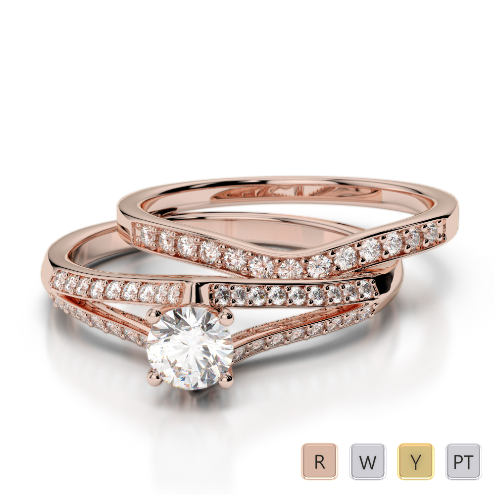 Four Claw Set Bridal Set Ring With Diamond 0342