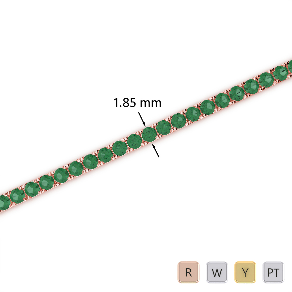 Prong Set Emerald Bracelet 0719
