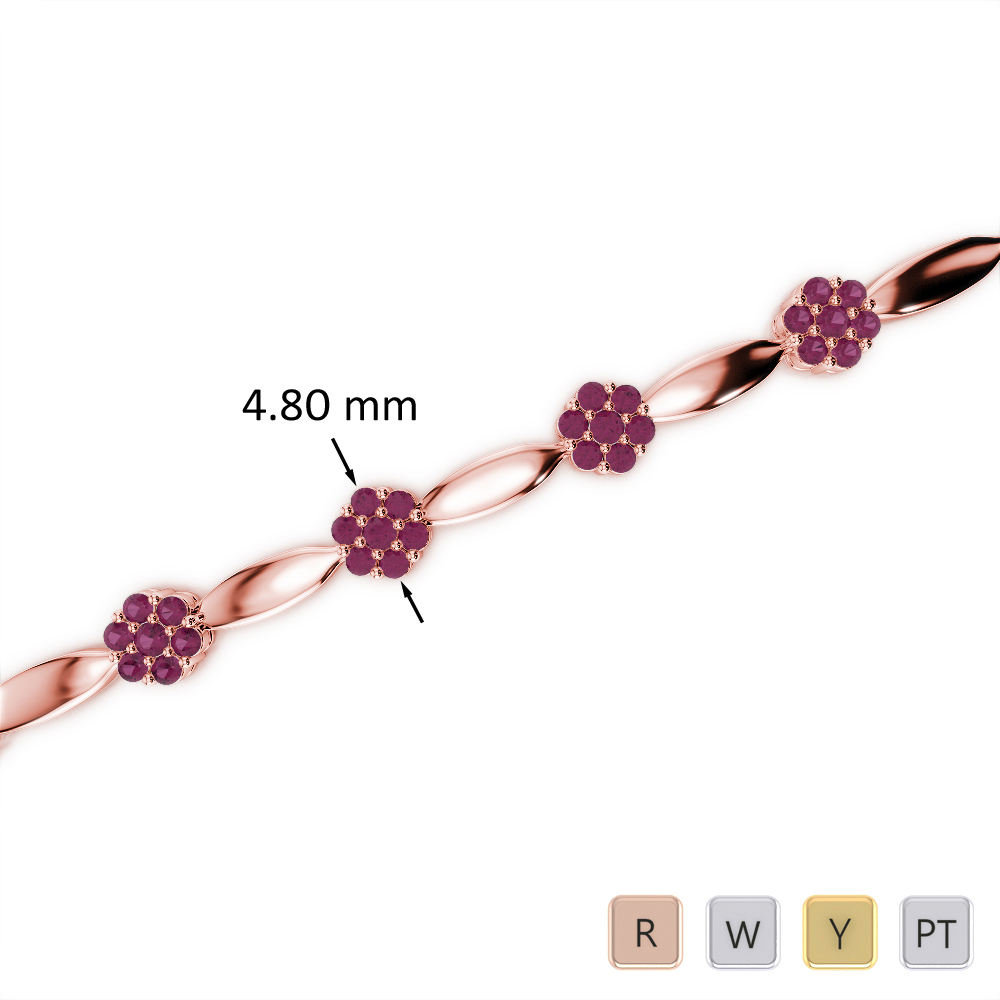 Pave Set Ruby Bracelet 0735