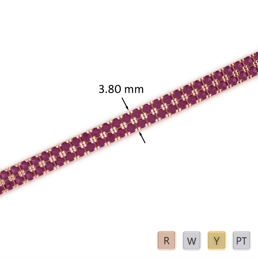 Pave Set Ruby Bracelet 0748