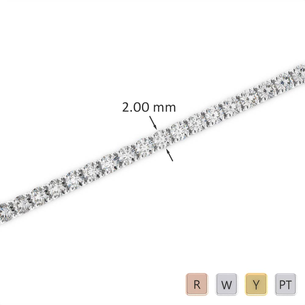 Round Cut Diamond Bracelet 0709