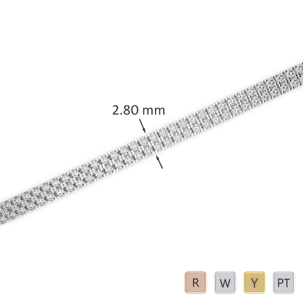 Pave Set Diamond Bracelet 0747