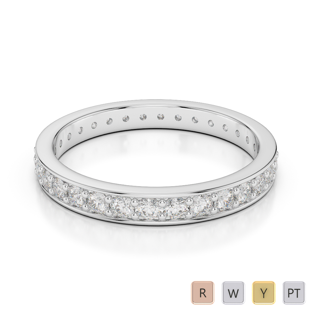 2.5MM Prong Set Diamond Full Eternity Ring 0357
