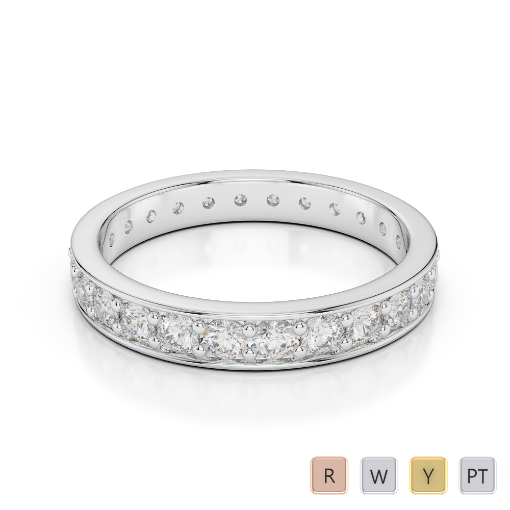 3MM Prong Set Diamond Full Eternity Ring 0358