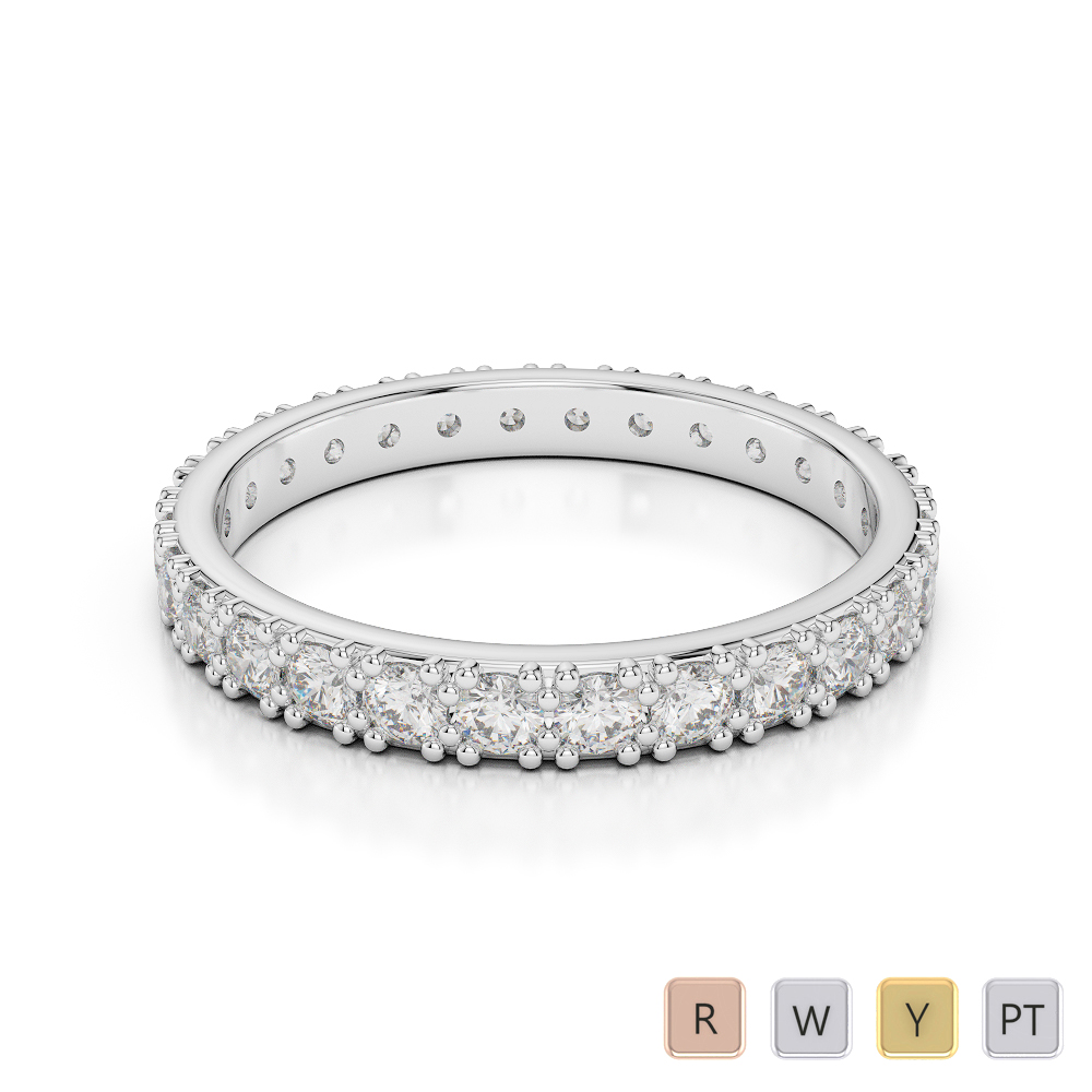 2.5 MM Prong Set Diamond Full Eternity Ring 0405