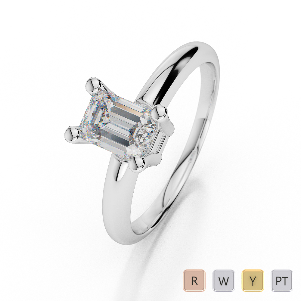 4 Prong Set Solitaire Ring With Diamond 0003
