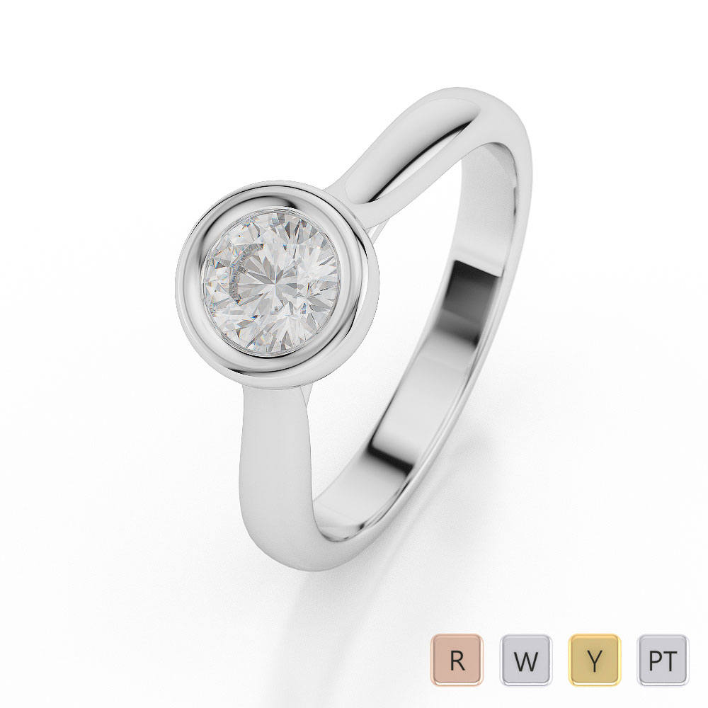 Hidden Diamond Solitaire Engagement Ring 0011