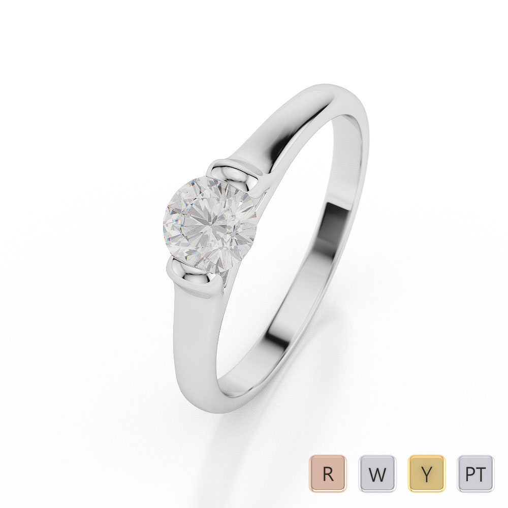 Tension Set Diamond Solitaire Ring 0017