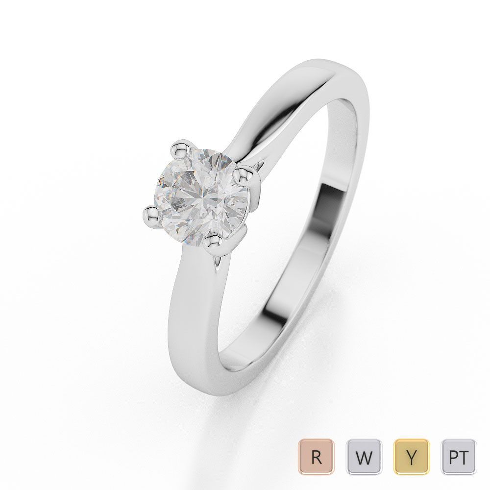 Round Cut Diamond Solitaire Ring 0022