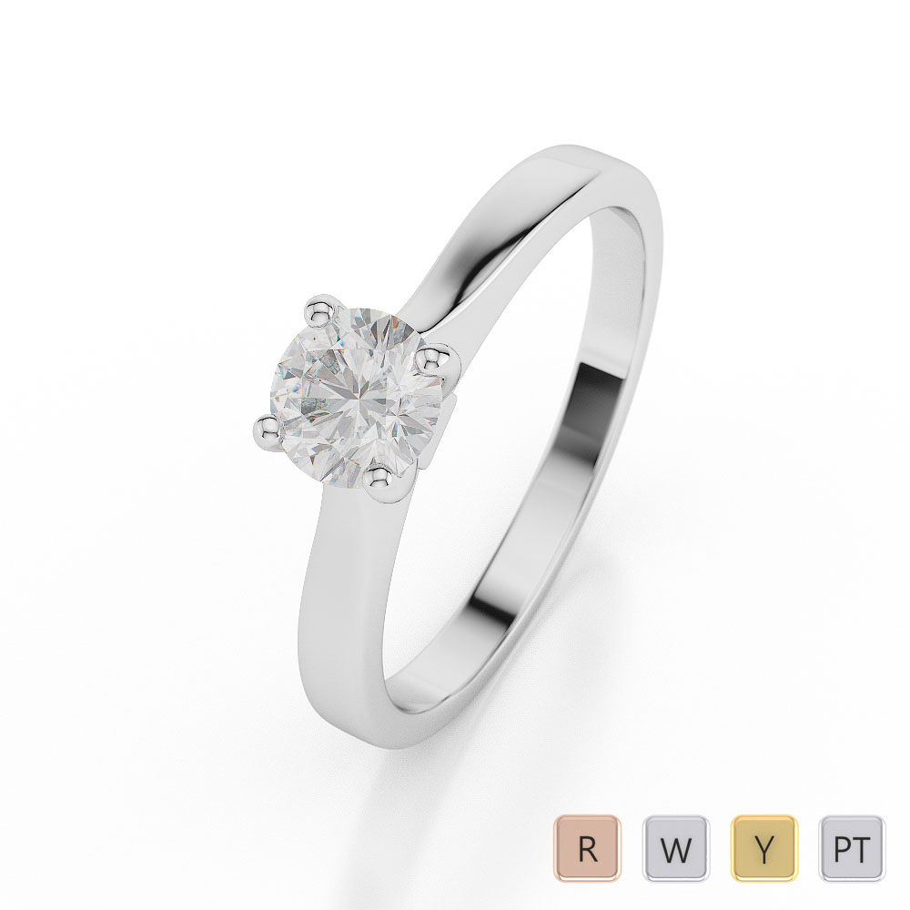 Four Prong Set Diamond Solitaire Ring 0029