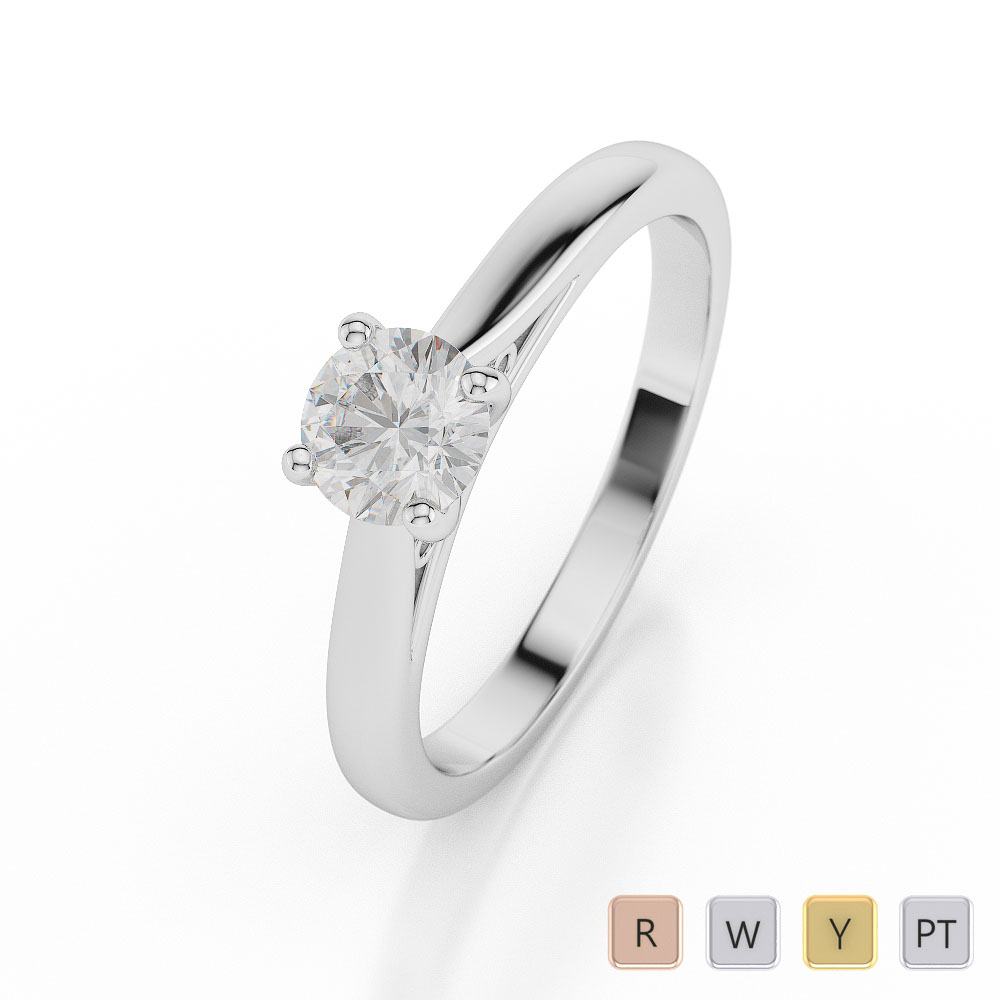 4 Prong Set Solitaire Diamond Ring 0030