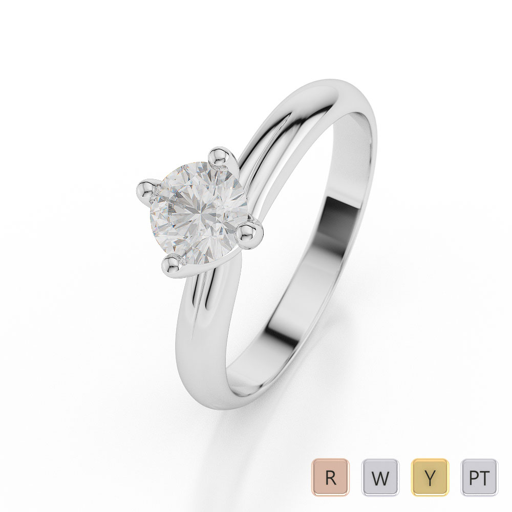 Round Cut Diamond Solitaire Engagement Ring 0031