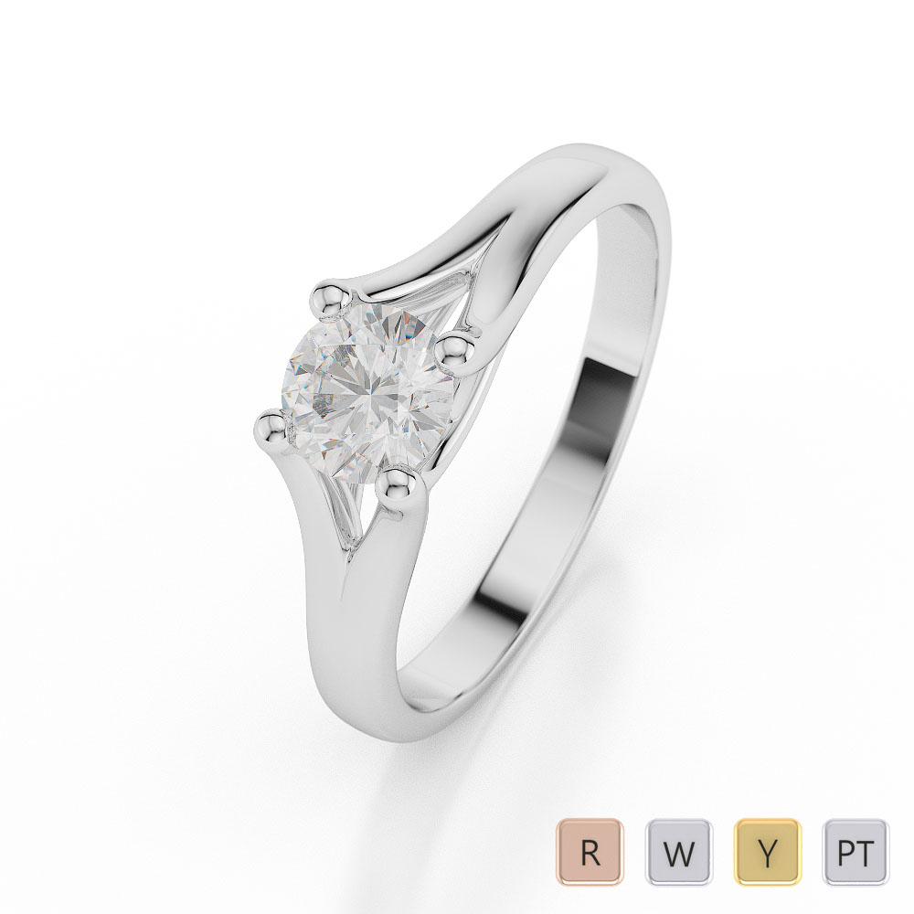 4 Prong Set Diamond Solitaire Ring 0034