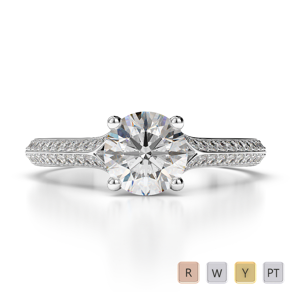 Prong Set Diamond Engagement Ring 0198