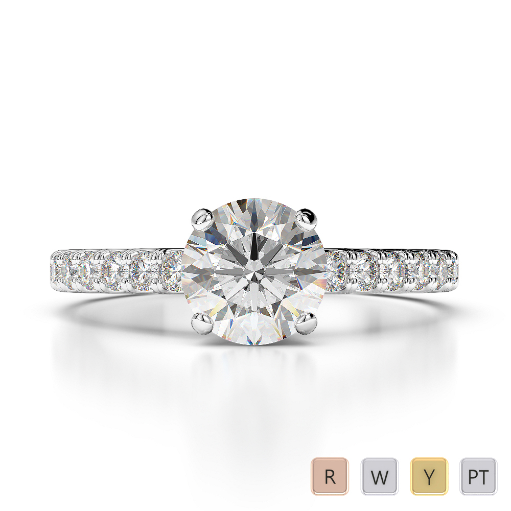Round Cut Diamond Engagement Ring 0199
