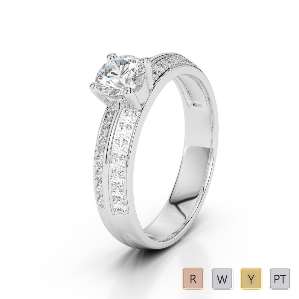 Prong Set Diamond Engagement Ring 0245