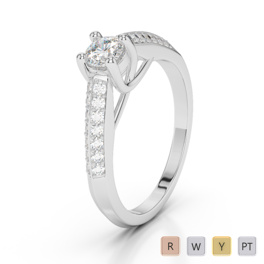 Round Cut Diamond Engagement Ring 0279
