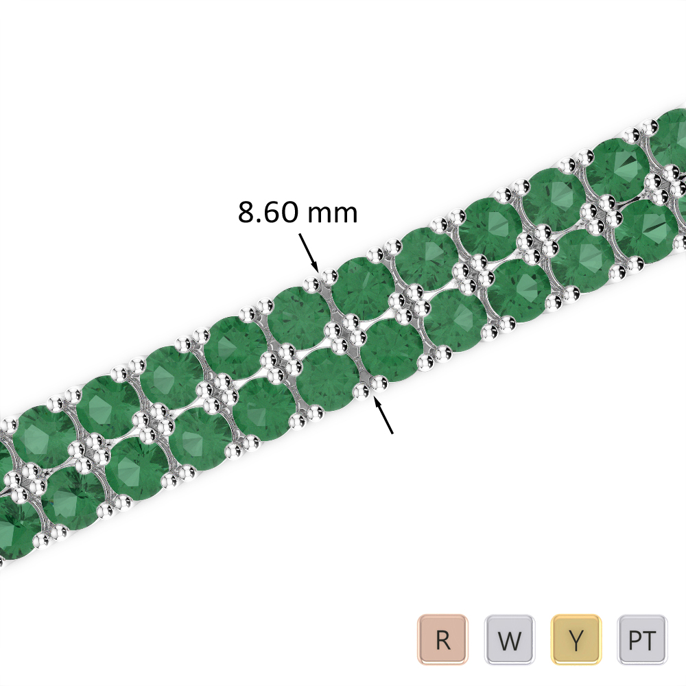 Prong Set Emerald Bracelet 0746