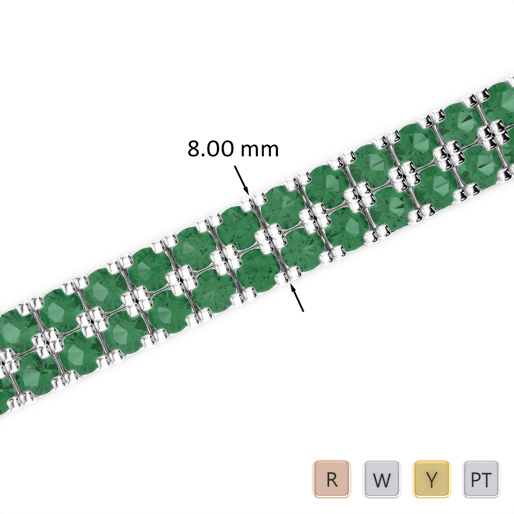 Prong Set Emerald Bracelet 0756
