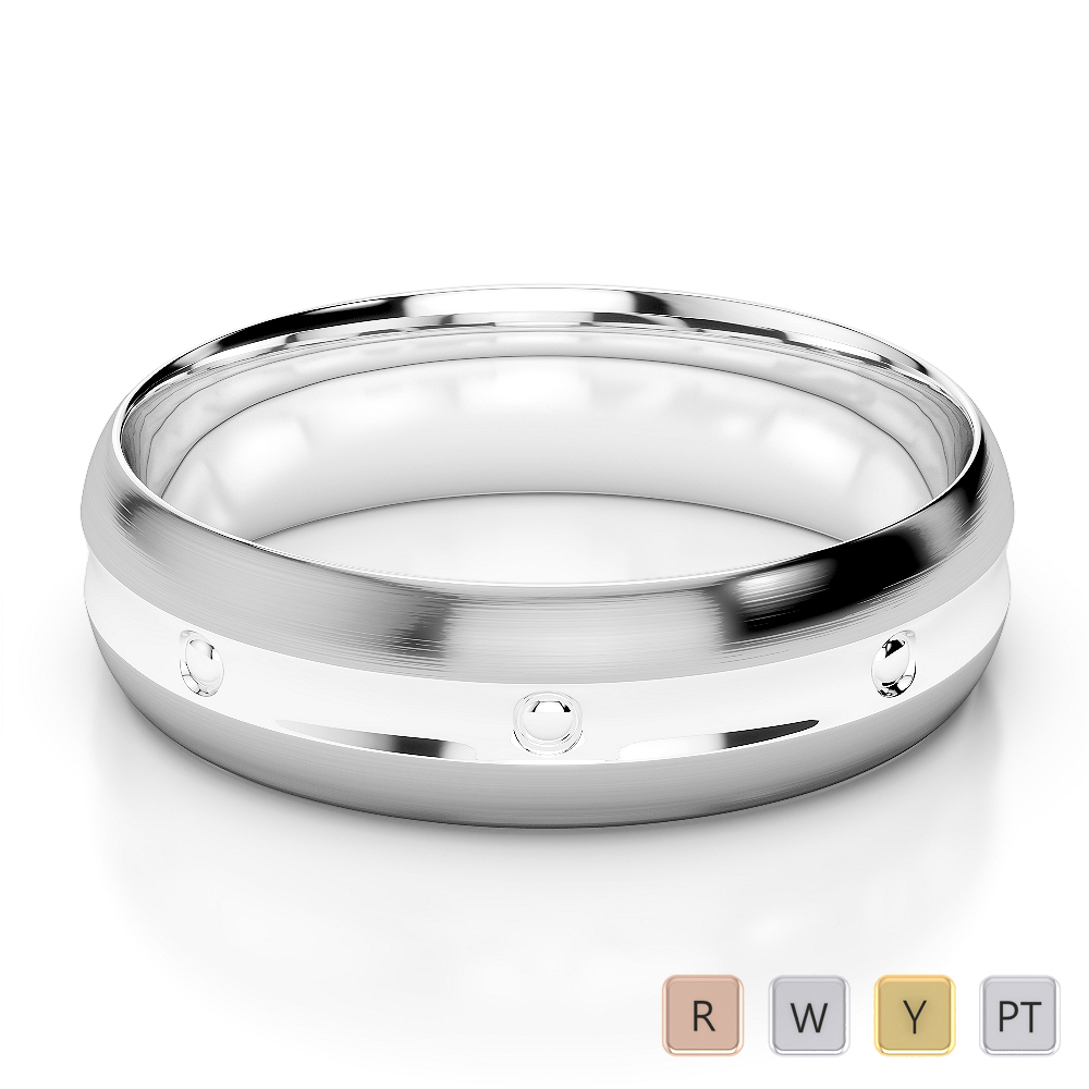 5MM Comfort Fit Plain Mens Wedding Band 0167