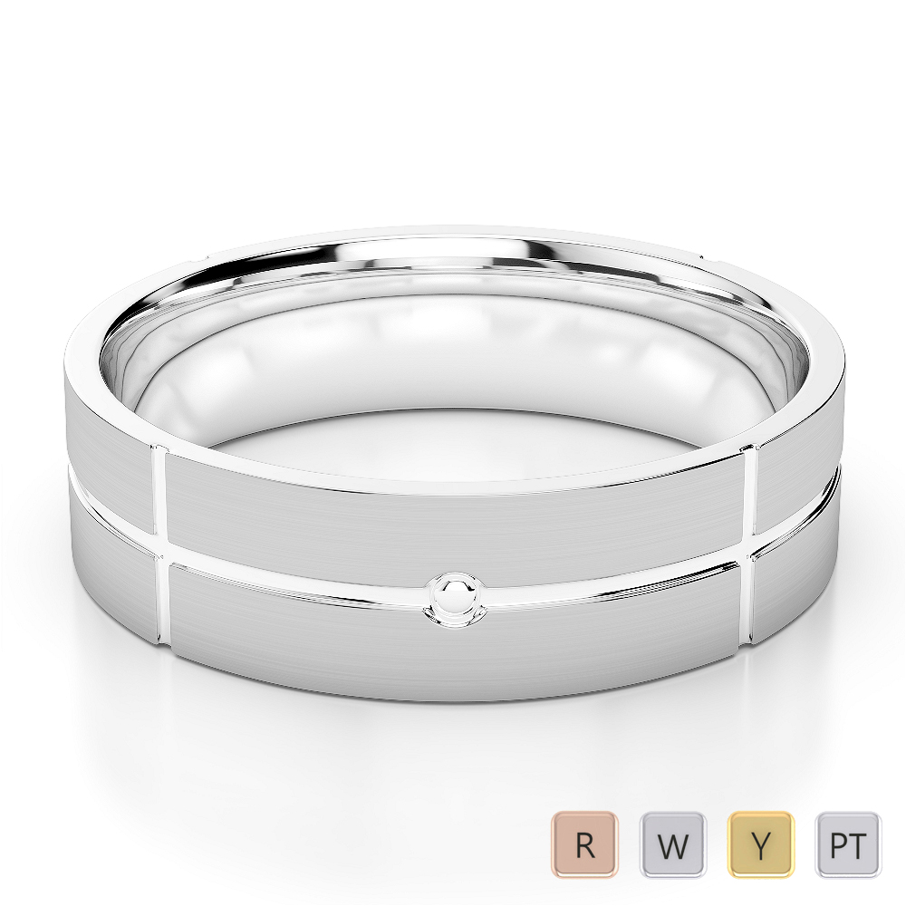 5MM Comfort Fit Plain Mens Wedding Band 0168