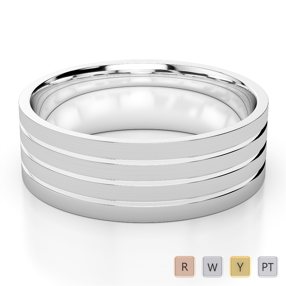 6MM Comfort Fit Mens Plain Band 0186