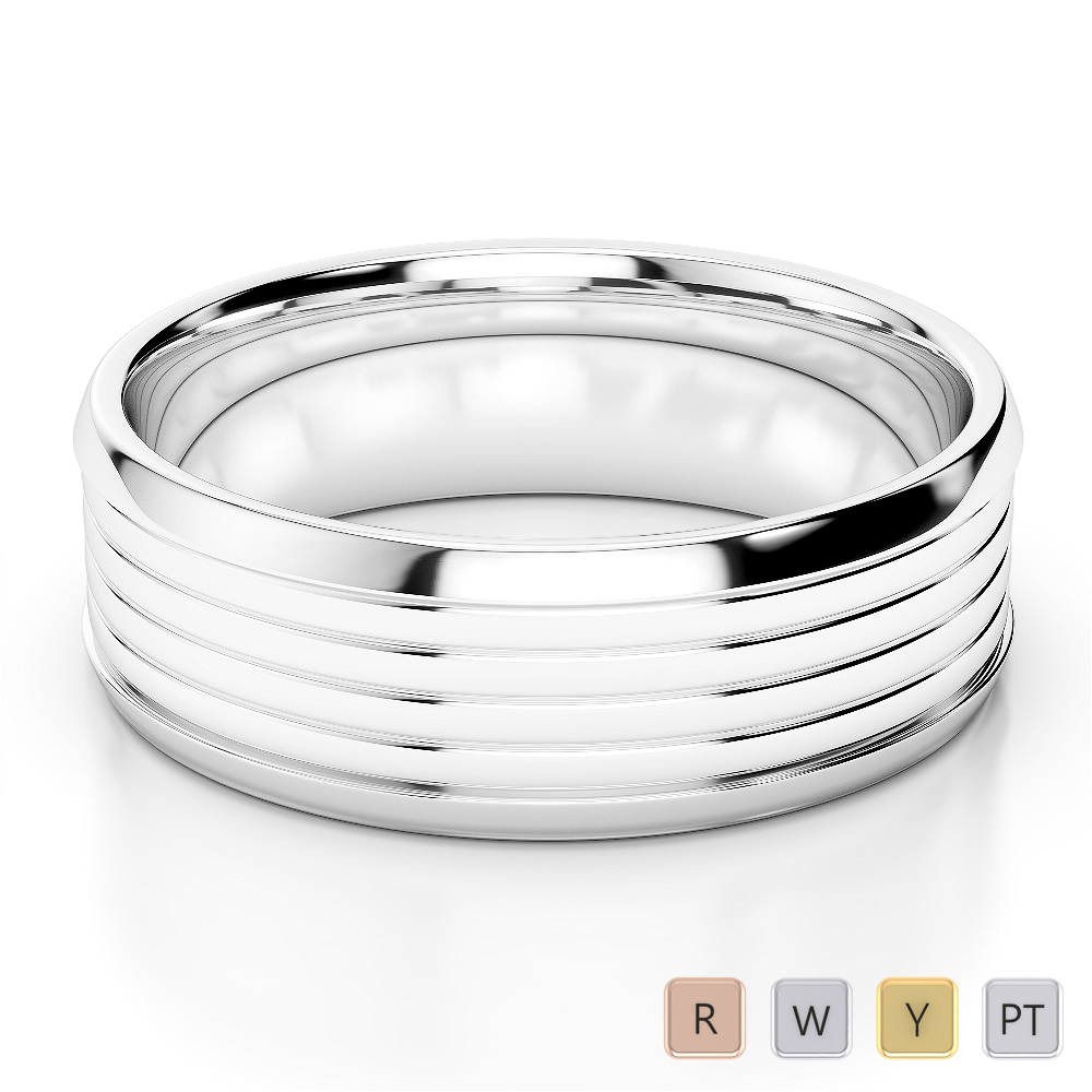 6MM Comfort Fit Mens Plain Band 0187