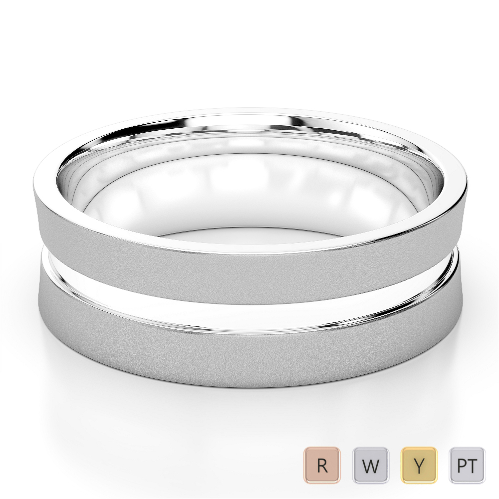 6MM Comfort Fit Mens Plain Band 0188