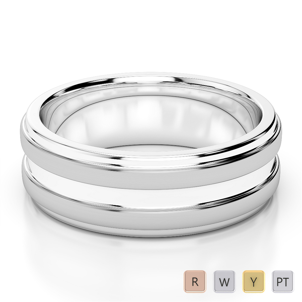 6 MM Comfort Fit Mens Plain Band 0196