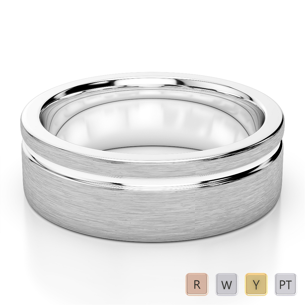 6 MM Matte Comfort Fit Mens Plain Band 0197