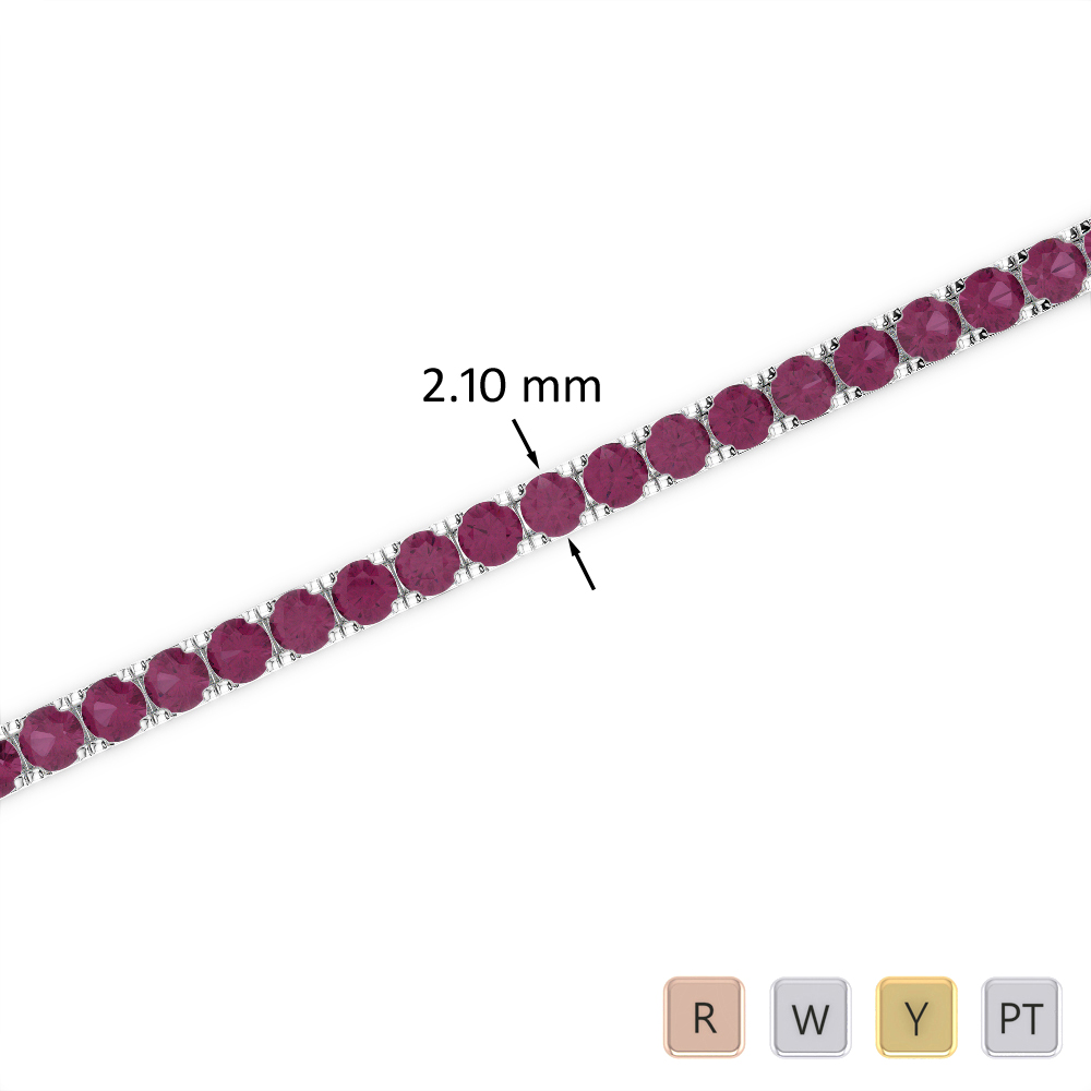 Prong Set Ruby Bracelet 0720