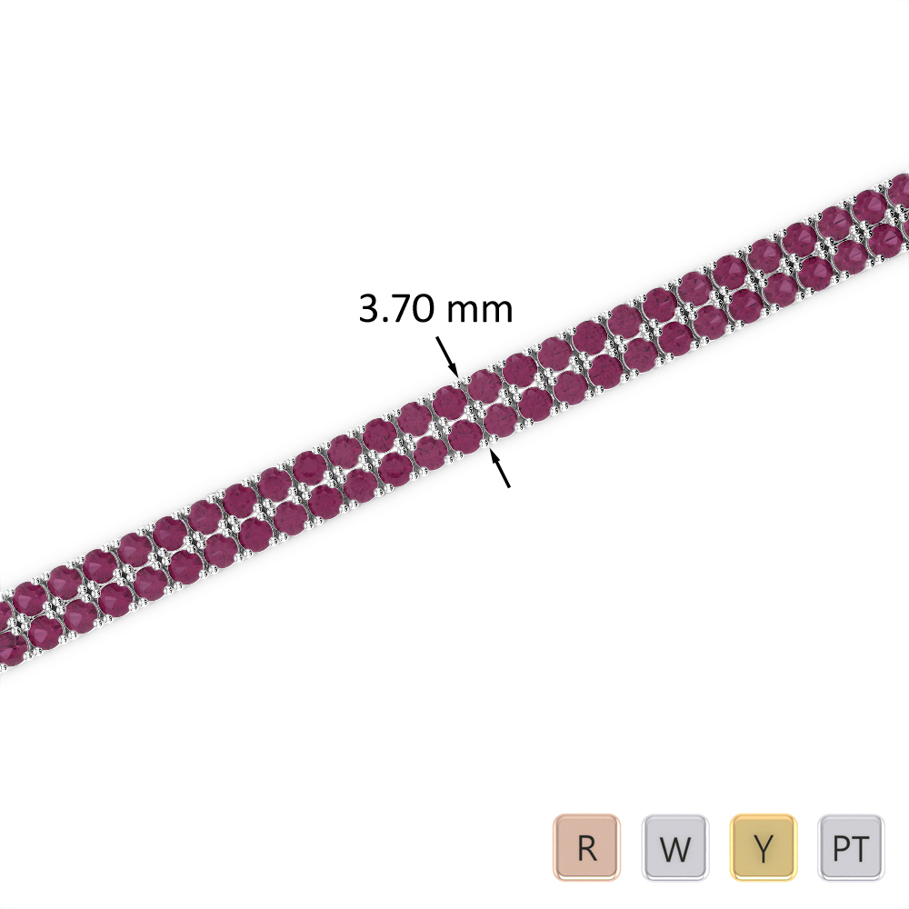 Prong Set Ruby Bracelet 0737