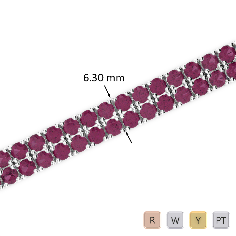 Pave Set Ruby Bracelet 0743