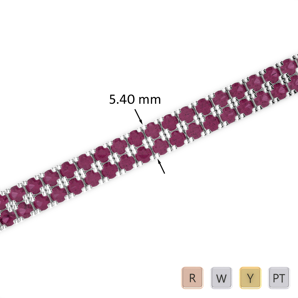 Prong Set Ruby Bracelet 0752