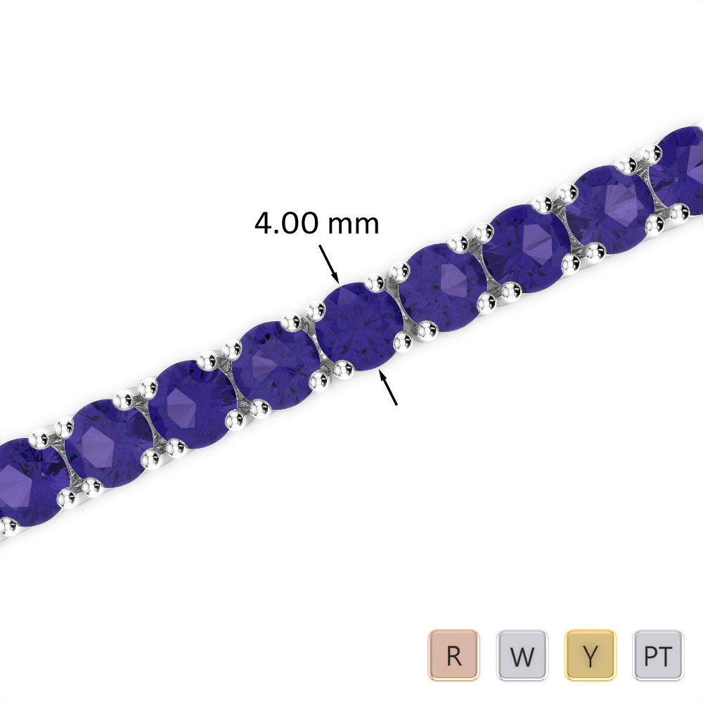 Prong Set Tanzanite Bracelet 0717