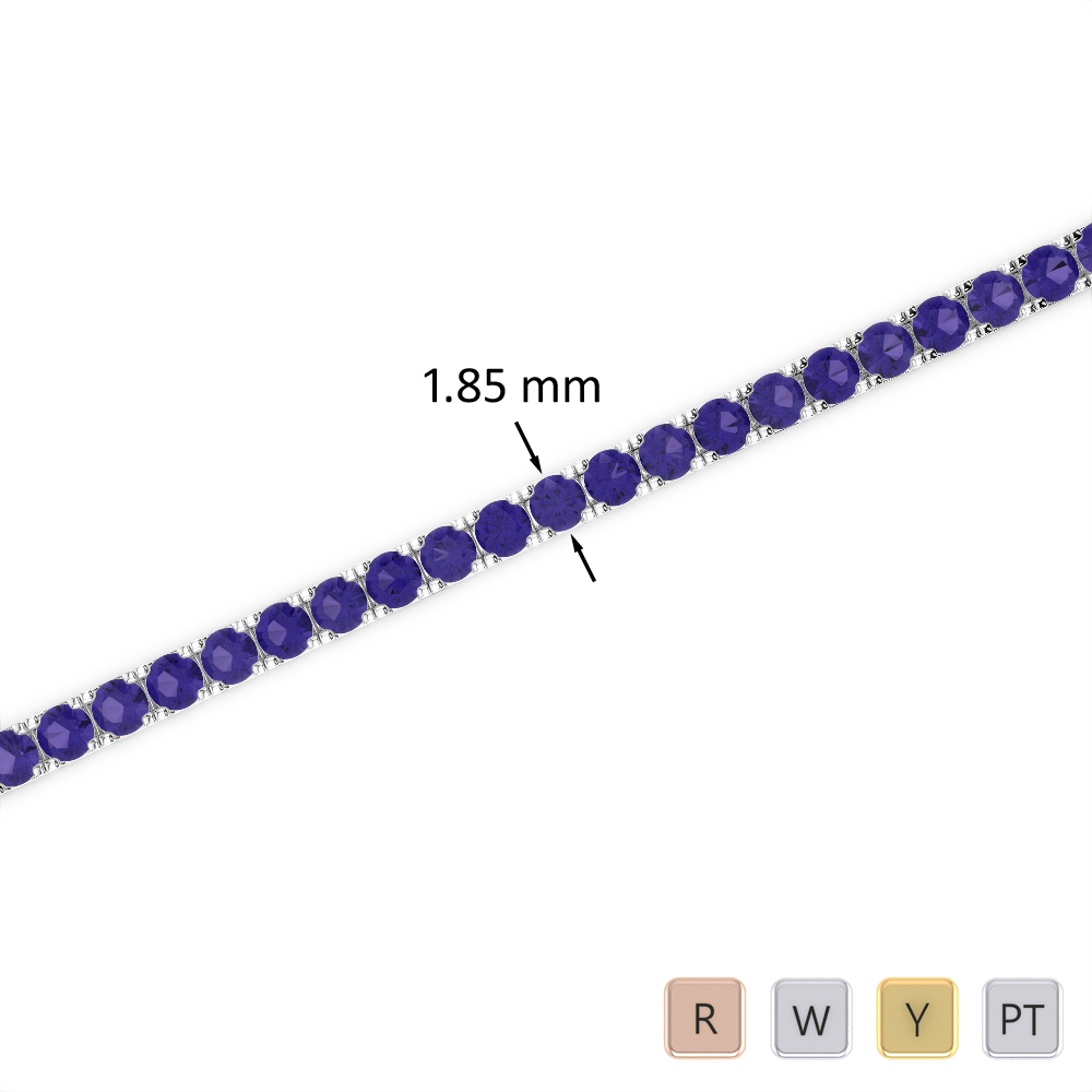 Prong Set Tanzanite Bracelet 0719