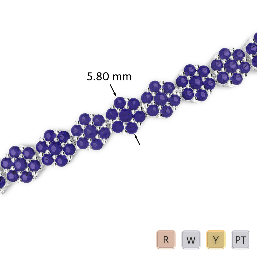 Prong Set Tanzanite Bracelet 0734