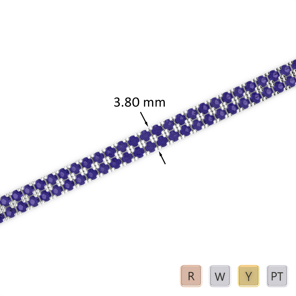 Pave Set Tanzanite Bracelet 0748