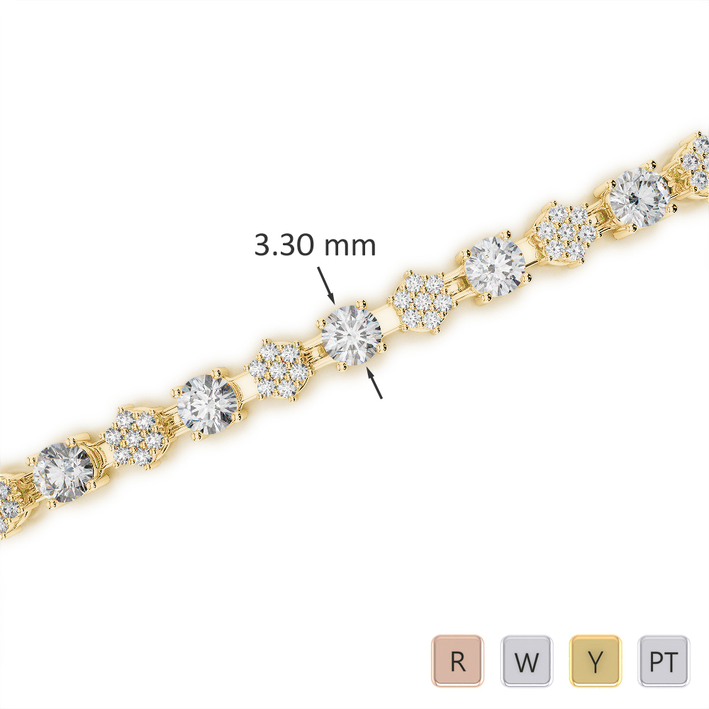 Prong Set Diamond Bracelet 0758