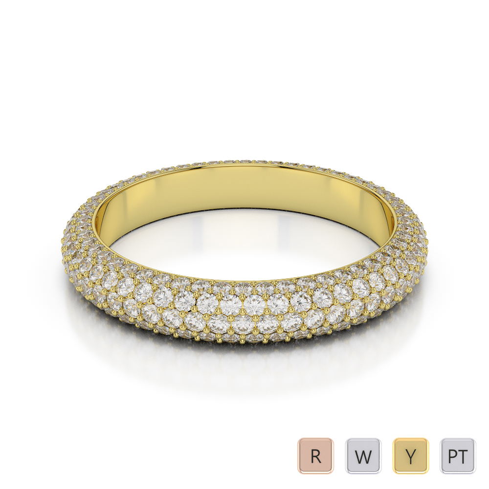 4 MM Prong Set Diamond Full Eternity Ring 0394