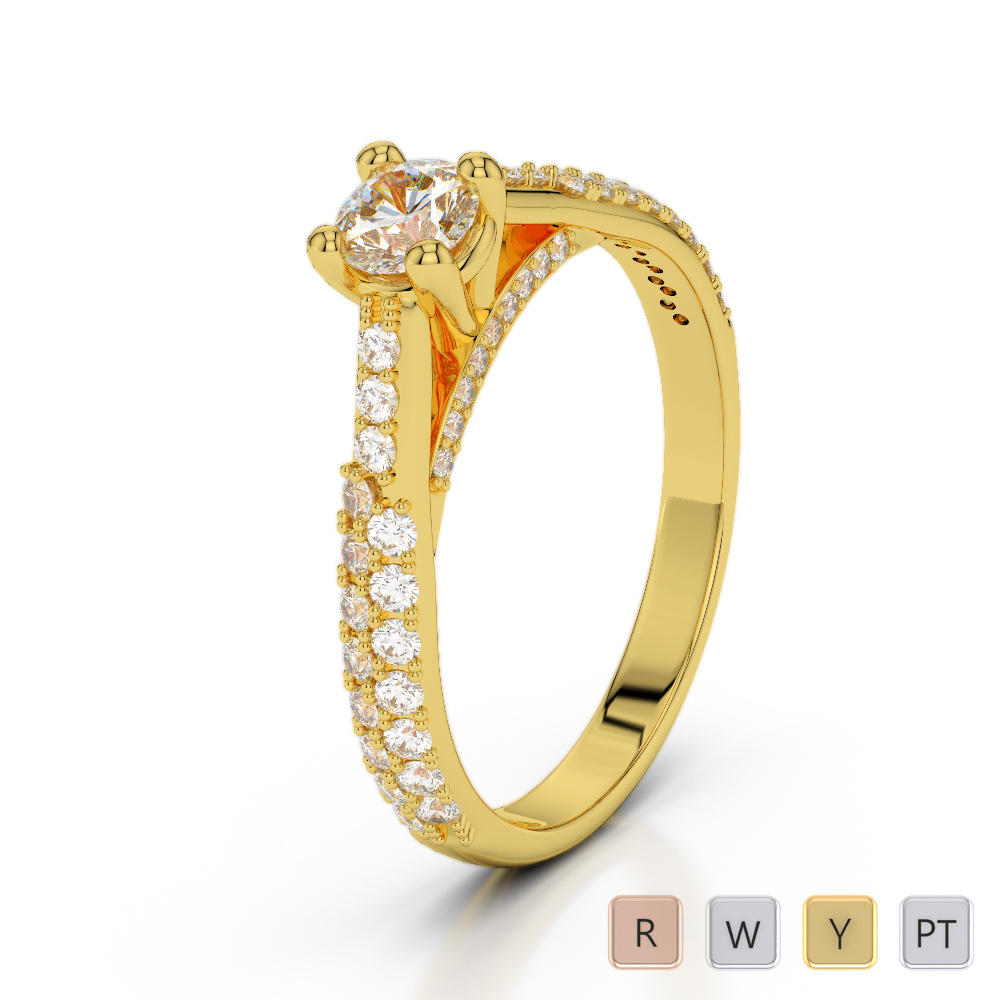 Hidden Diamond Engagement Ring 0264