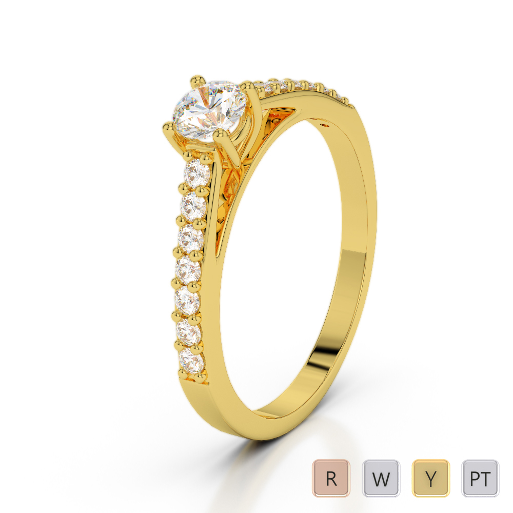 Prong Set Diamond Engagement Ring 0278