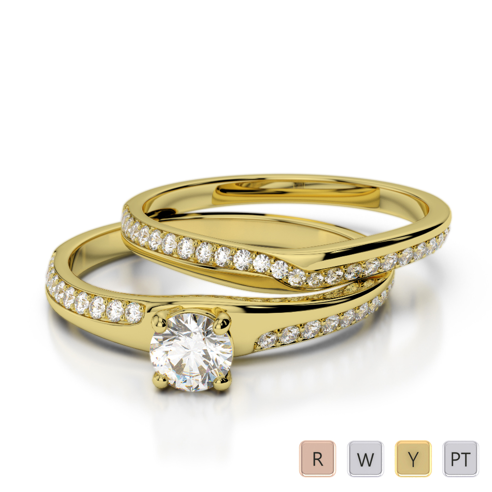 Claw Set Diamond Bridal Set Ring 0331