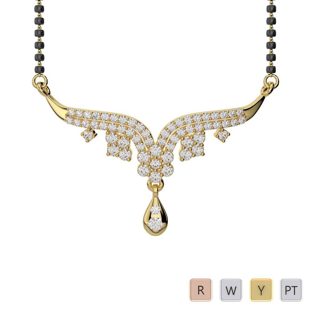 Pave Set Diamond Studded Mangalsutra 0608