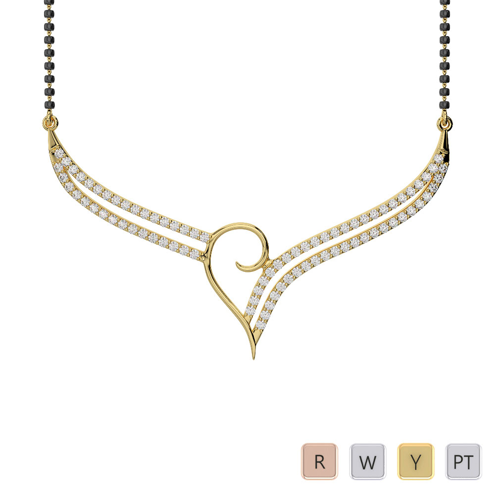 Pave Set Diamond Studded Mangalsutra 0645